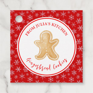 Holiday Baking Gingerbread Man Favor Tags