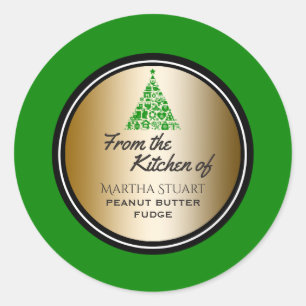 Holiday Baking Green Gold From the Kitchen of Classic Round Sticker