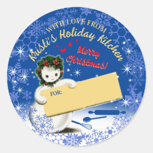 Holiday baking homemade Christmas cookies to from Classic Round Sticker