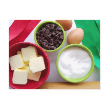 Holiday Baking Ingredients postcard