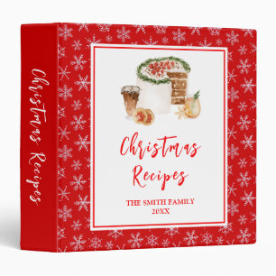 Holiday Baking Recipes Christmas Cake 3 Ring Binder
