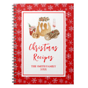 Holiday Baking Recipes Christmas Pudding Notebook