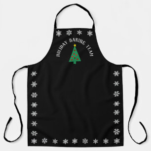 Holiday Baking Team l Christmas Tree l Snowflakes Apron