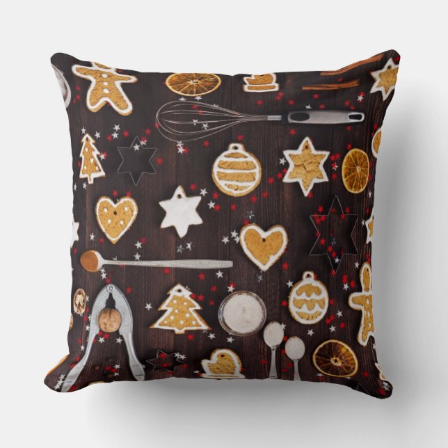 Holiday Baking Throw Pillow (Front)
