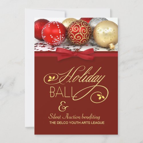 Holiday Ball  Charity Event Invitation