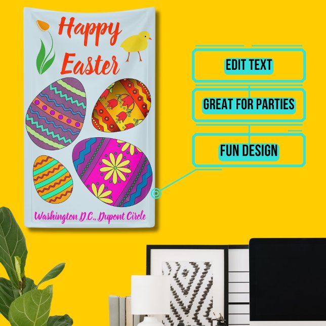 Holiday Banner: Colorful Easter Eggs Banner (Please enjoy our design and see the others in the collection.)