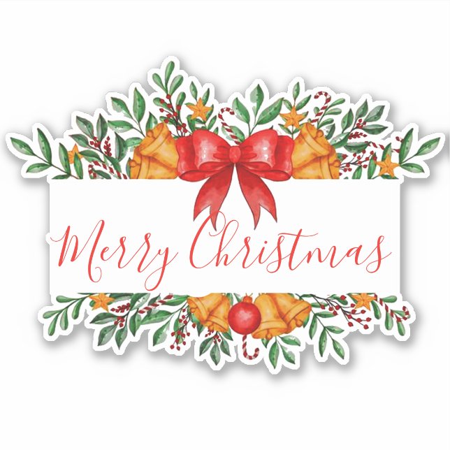 Holiday banner custom sticker (Front)