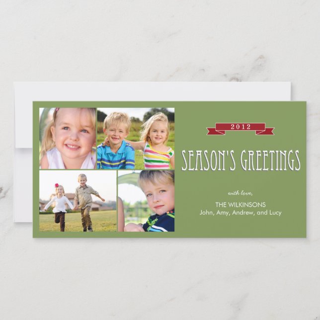 Holiday Banner Holiday Photo Card (Front)