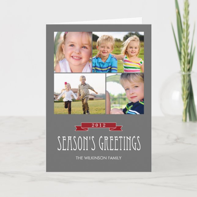 Holiday Banner Holiday Photo Card (Front)