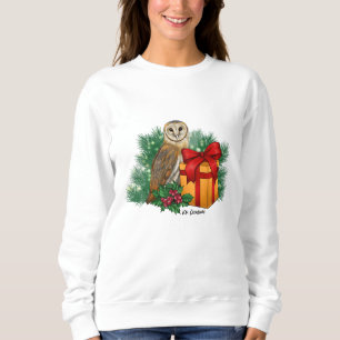 holiday barn owl sweatshirt