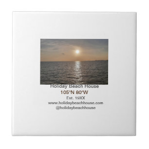 Holiday beach ocean house longitude latitude est. ceramic tile