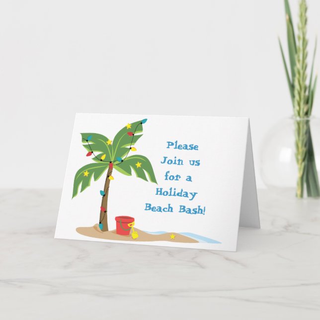 Holiday Beach Scene Card (Front)