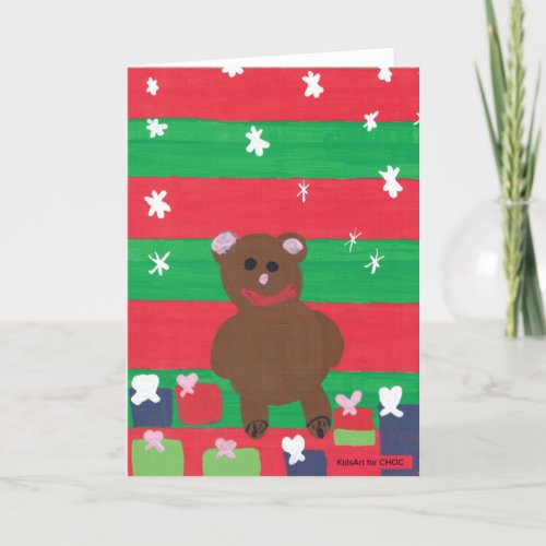 Holiday Bear _ KidsArt for CHOC Thank You Card