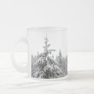 Holiday Beer Mug Festive Winter Forest Beer Glass