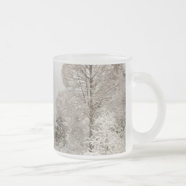 Holiday Beer Mug Festive Winter Forest Beer Glass (Right)