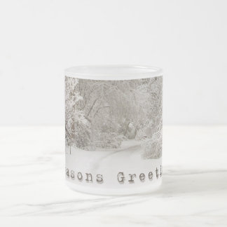 Holiday Beer Mug Festive Winter Forest Beer Glass