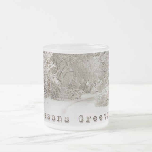 Holiday Beer Mug Festive Winter Forest Beer Glass (Center)