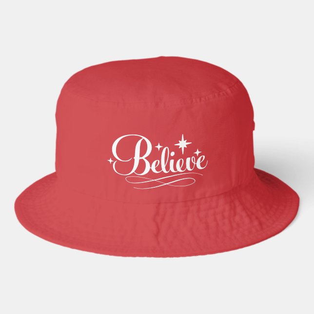 Holiday Believe Bucket Hat (Front)