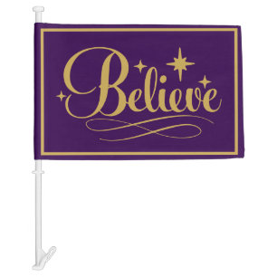 Holiday Believe Car Magnet Car Flag