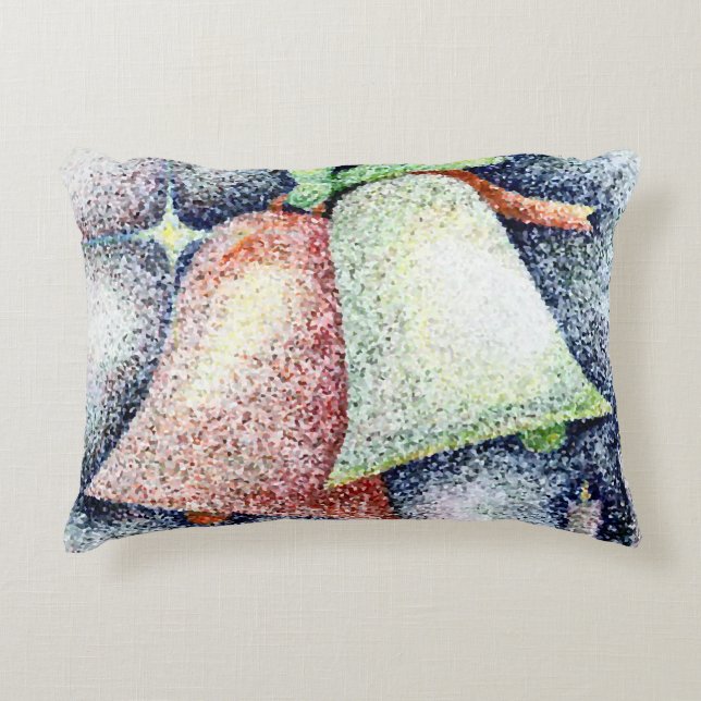 "Holiday Bells" Accent Pillow (Front)