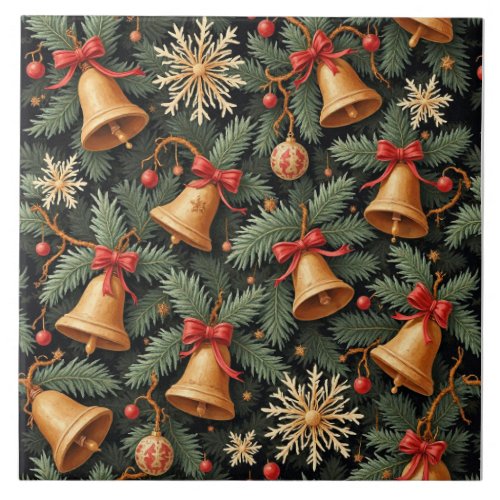 Holiday Bells, decorative pattern. Ceramic Tile