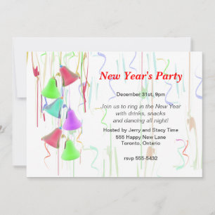 Holiday Bells New Year's Party Invitation