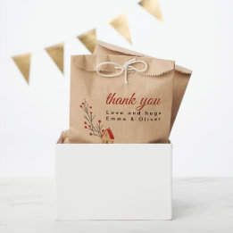 Holiday Berry Branch Christmas Favor Bag