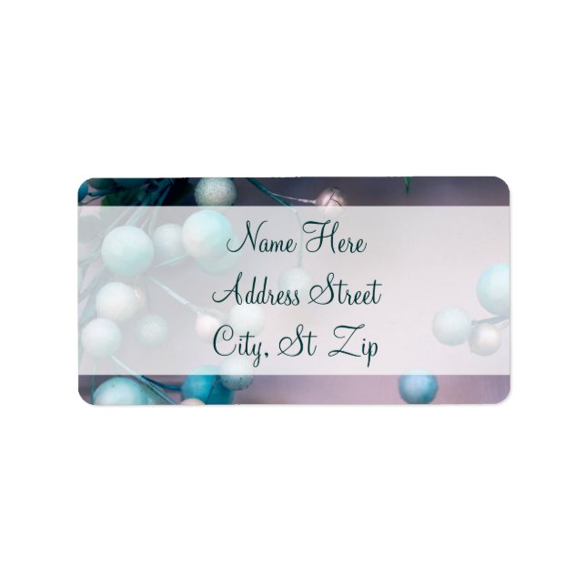 Holiday Berry Wreath Christmas Address Labels (Front)