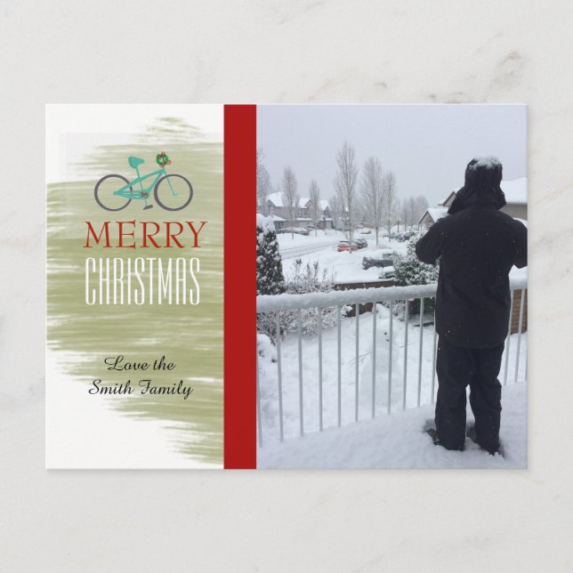 Holiday Bicycle Photo Card (Front)