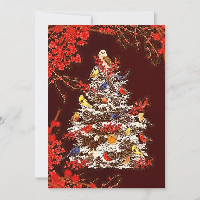 Holiday Bird Tree Card (Front)