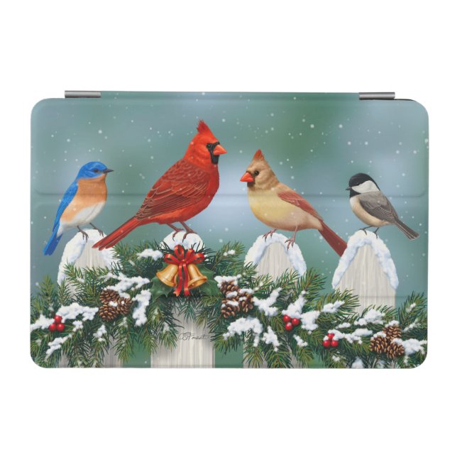 Holiday Birds & Christmas Garland iPad Mini Cover (Horizontal)