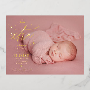 Holiday Birth Announcement A Little Extra Cheer