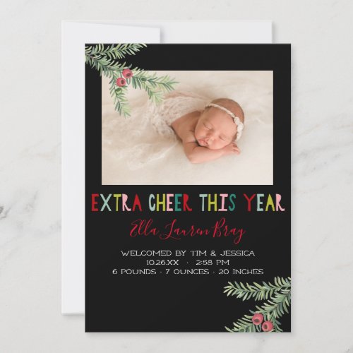 Holiday Birth Announcement _ Extra Cheer This Year