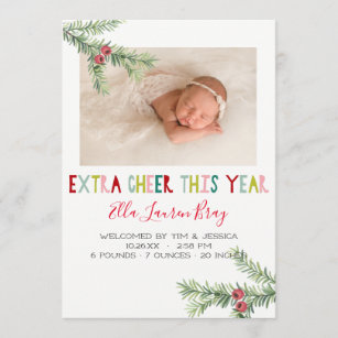 holiday birth announcement cards