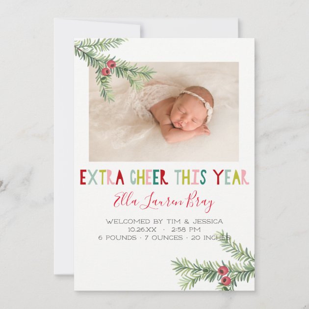 holiday birth announcement