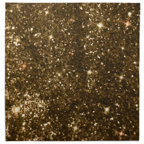 Holiday Black and Gold Faux Glitter Christmas Cloth Napkin