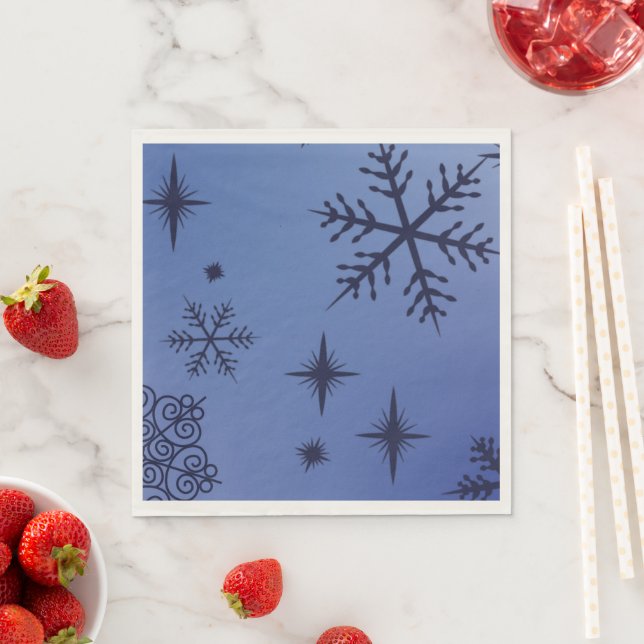 Holiday Black Snowflake  Napkins (Insitu)
