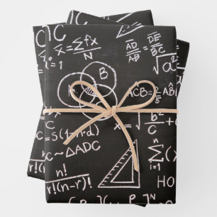 Holiday Blackboard Pattern Wrapping Paper Sheets