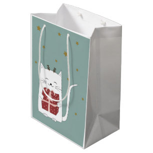 Holiday Blessings Cat Christmas Gift Bags