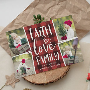 Holiday Blessings Christmas Photo Collage Card