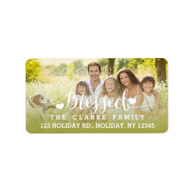 Holiday Blessings | Holiday Photo Address Label