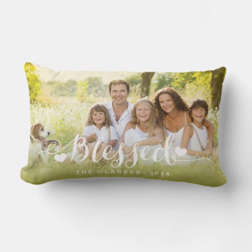 Holiday Blessings  Holiday Photo Throw Pillow
