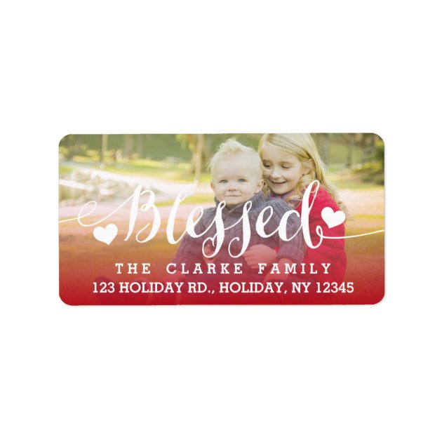 Holiday Blessings | Photo Address Label