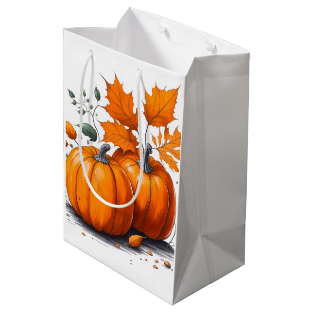 Holiday Blessings Pumpkins Gift Bags (Back Angled)