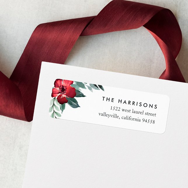 Holiday Blossoms Return Address Label (Creator Uploaded)
