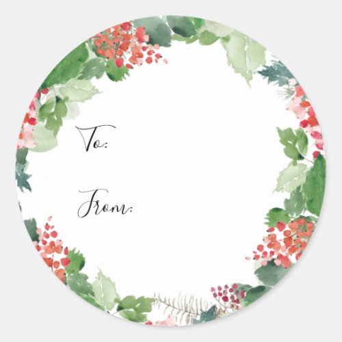 Holiday Botanical Gift Sticker