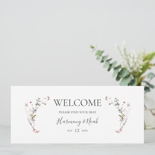 Holiday Botanical  White Seating Chart Header