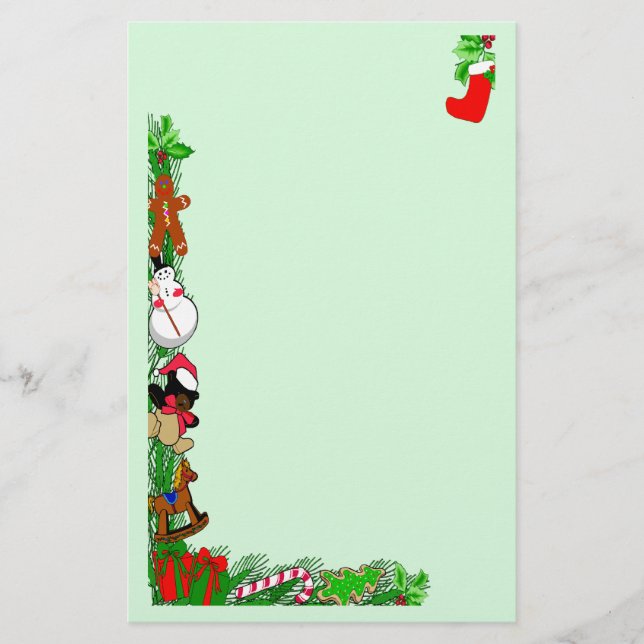 Holiday Boughs Stationery (Front)