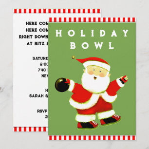 Holiday Bowling Party Invitation