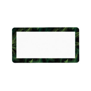 Holiday Branches Framed Blank Label